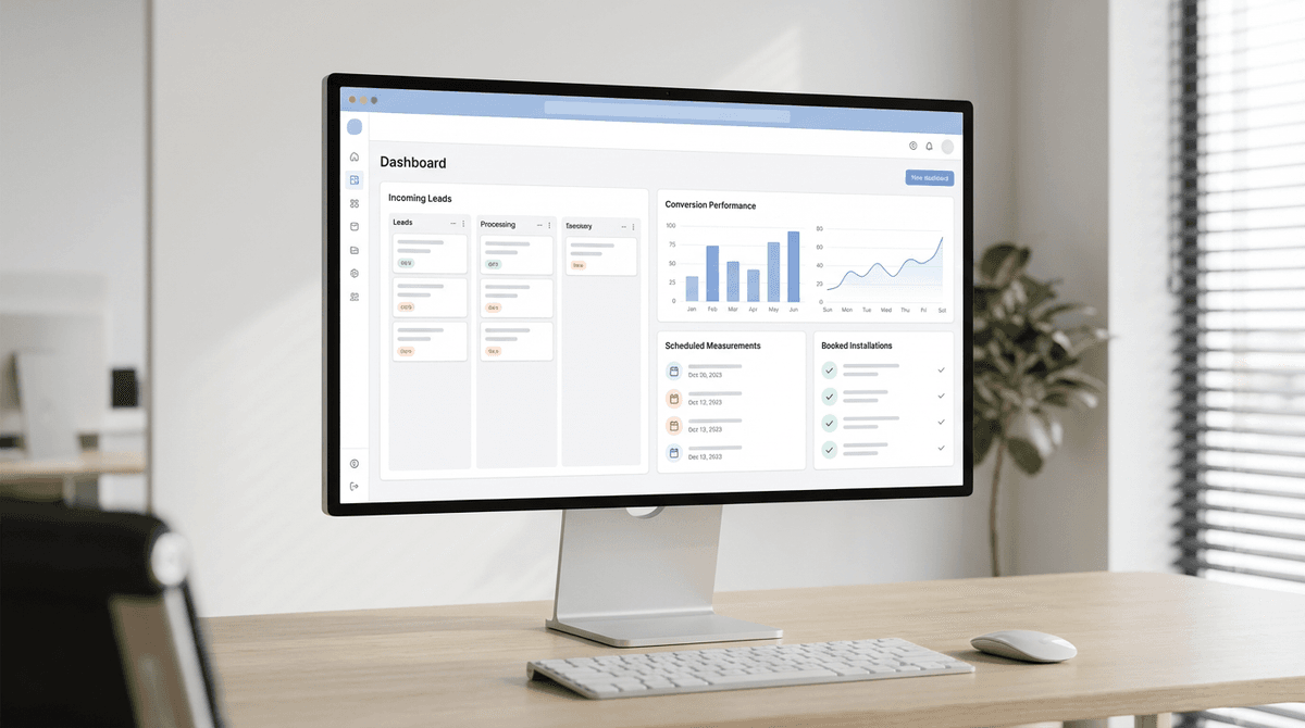 AI Shutters vendor dashboard